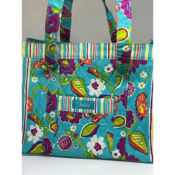 Longaberger Basket Sisters Summer Lovin' Tote Bag Purse Colorful Bright Stylish - Picture 4 of 7